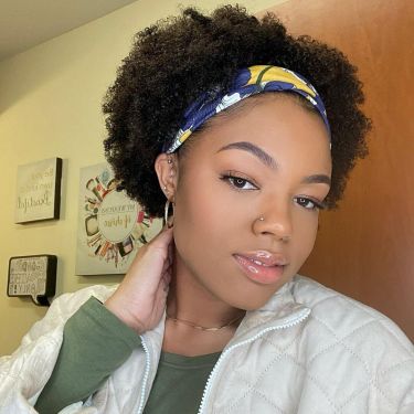 African Kinky Curly Easy Install Put On & Go Headband Wig Natural Black Human Hair 
