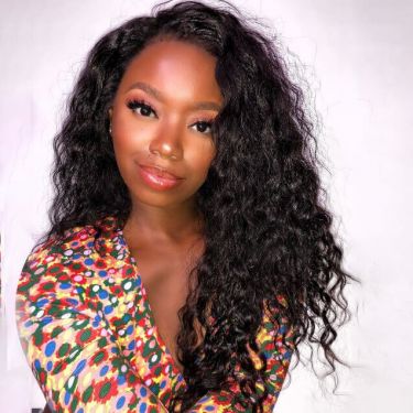Malaysian Loose Curly Human Hair Lace Front Wig