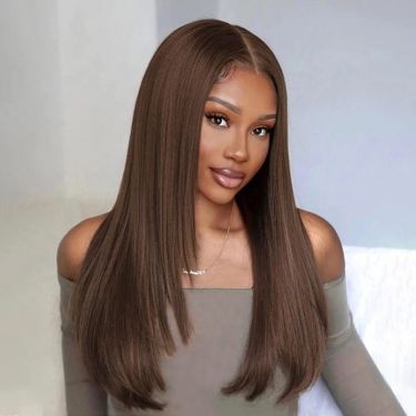 Layered Cut Straight Human Hair Wigs 13X4 Lace Front Wig