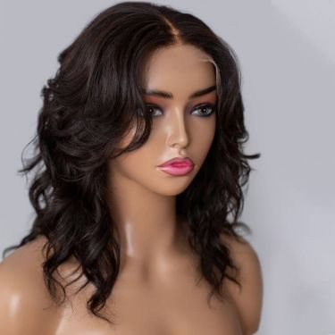 Wavy Wolf Cut with Curtain Bangs Lace Front Wig 