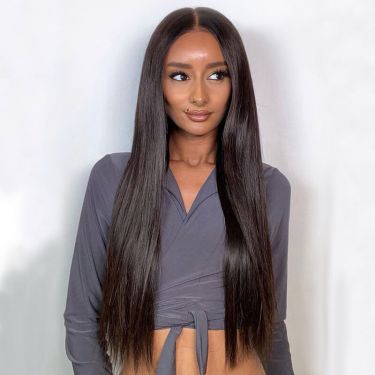 Victoria Real Human Hair Wig Pre-plucked Straight Wig Undetectable Lace 