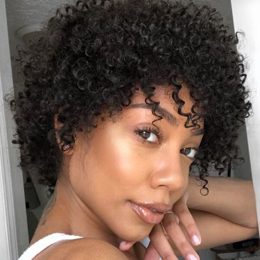 Short Curly Bob Natural Color Lace Front Wig