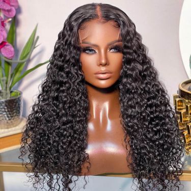 5x5 Deep Wave Undetectable Invisible Lace Glueless Closure Lace Wig