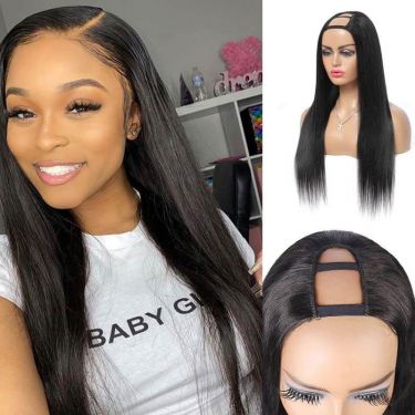 Quick & Easy Install Affordable 150% Density U-Part Straight Wig 