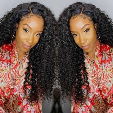 Deep Wave 13x4 Lace Front Wig With Baby Hair 100% Human Hair