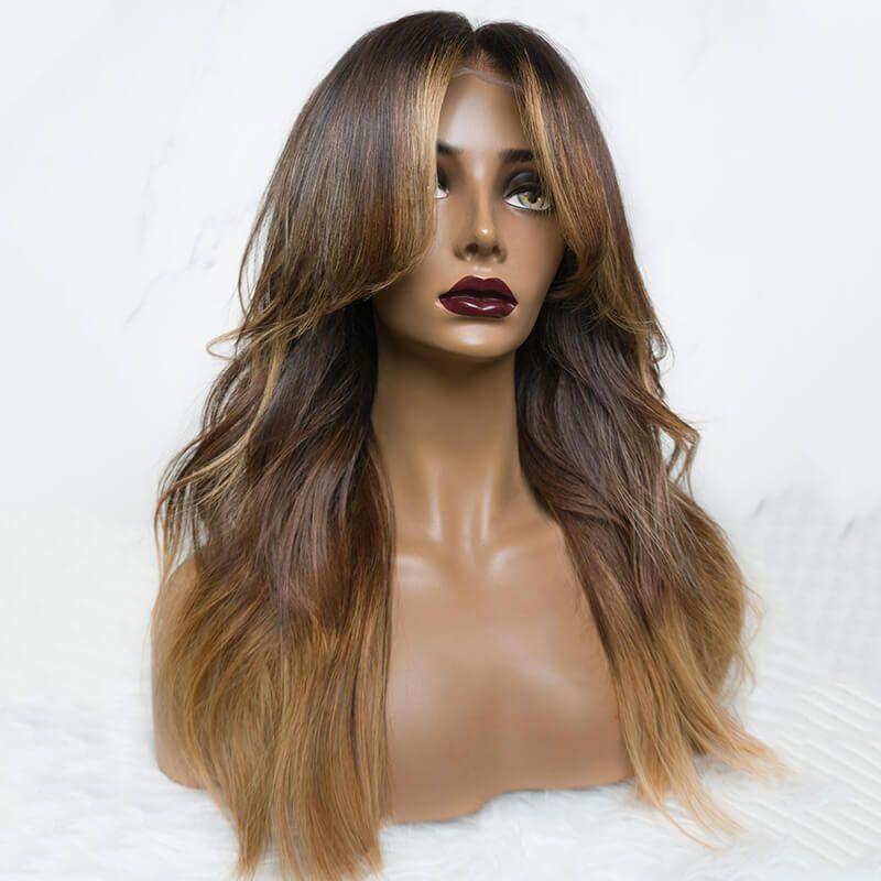 The Ultimate Guide to Dark Brown Hair with Blonde Highlights Human Hair Wigs