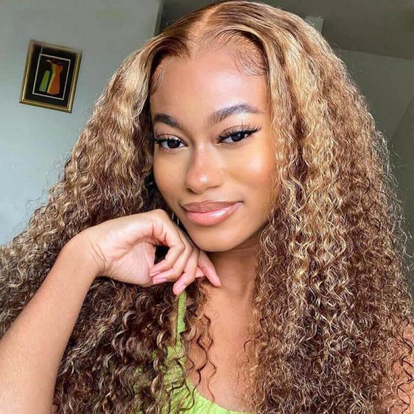 Honey Blonde Lace Front Wig Human Hair
