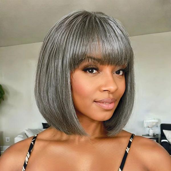 Exploring the Elegance of Gray Bob Wigs: A Guide to Selecting Quality Human Hair Wigs